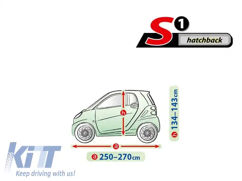 Husa Kegel seria Mobile dimensiune S1 gri potrivită pentru hatchback, 250-270x134-143cm-image-6212436