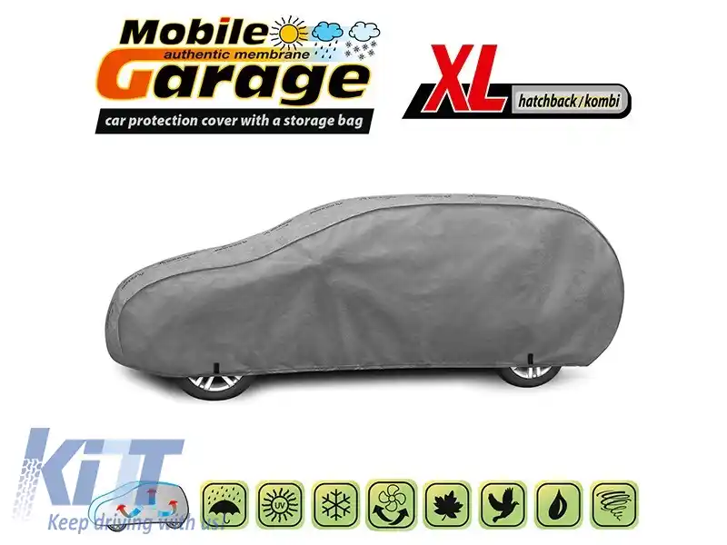 Husa Kegel seria Mobile dimensiune XL gri potrivită pentru hatchback/combina 455-485x126-136cm