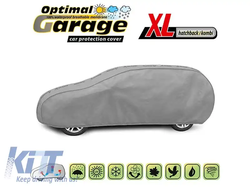 Husa Kegel seria Optimal Garage 2 dimensiune XL gri potrivită pentru hatchback, break