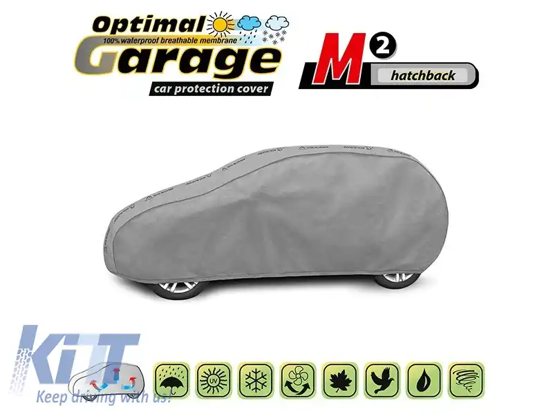 Husa Kegel seria Optimal Garage dimensiune M2 gri potrivită pentru hatchback