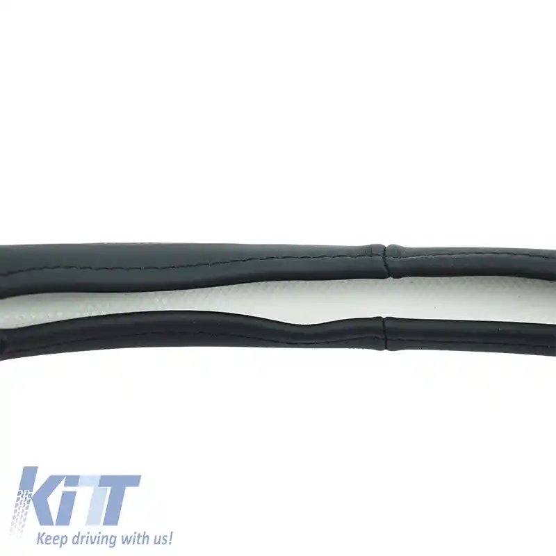 Husa volan PU Serius D Neagră cu cusături roșii Medie 38cm-image-6303914