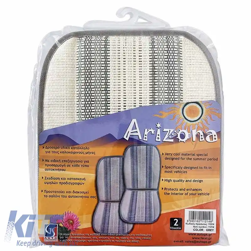 Huse de scaun de vară potrivite pentru Arizona Grey 2 piese-image-6292899