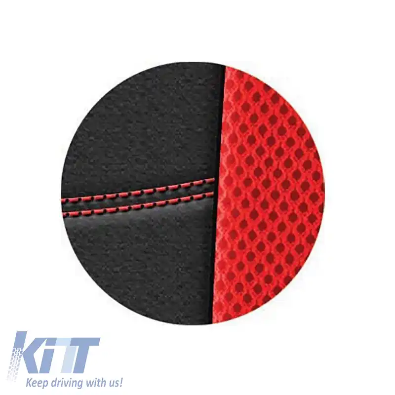 Huse de scaun Sport All In One Negru-Roșu Pachet de 4 Piese-image-6292445