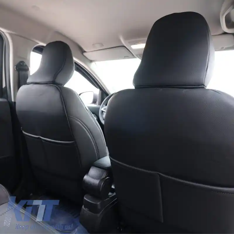 Huse de scaune Otom personalizate potrivite pentru Dacia Duster 2018-2021 Sued / Rachel / Piele artificială Set față / spate 15 piese Negru 34015_ONKY_LD-image-6315232