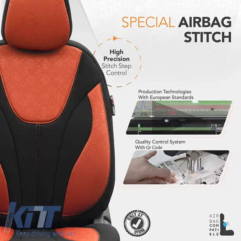 Huse de scaune Otom Ruby Design Universal Bumbac Rachel Set Față / Spate 11 Piese Negru / Terracota RBY-1204-image-6306852