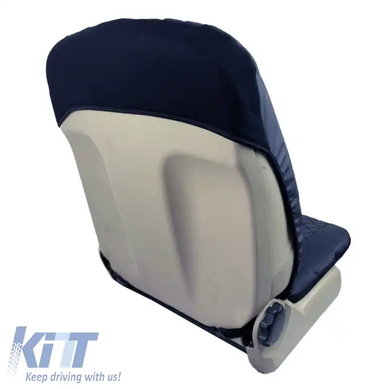 Huse semi pentru scaunele din față PU gri regal 4 piese-image-6292499
