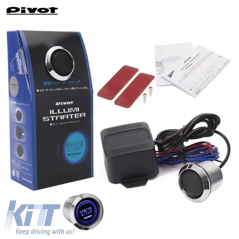 Iluminare Pivot Start / Stop Motor Starter 12V Led Albastru-image-6311705