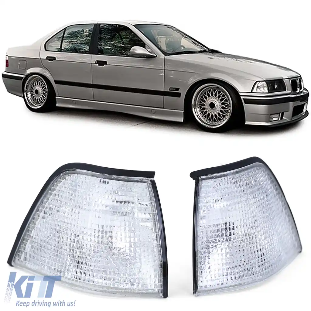 Indicator alb transparent potrivit pentru BMW 3 SERIE E36 Sedan Touring Compact 90-99