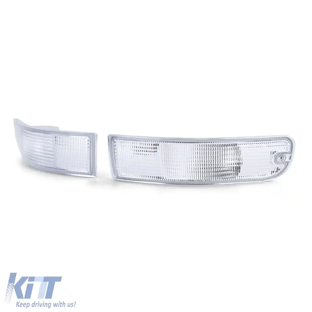 Indicator frontal transparent alb pereche potrivit pentru Porsche 911 993 93-97-image-6194522