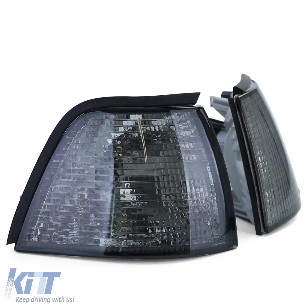 Indicator fum negru pereche potrivit pentru BMW Seria 3 E36 Sedan Touring Compact 90-98-image-6195535