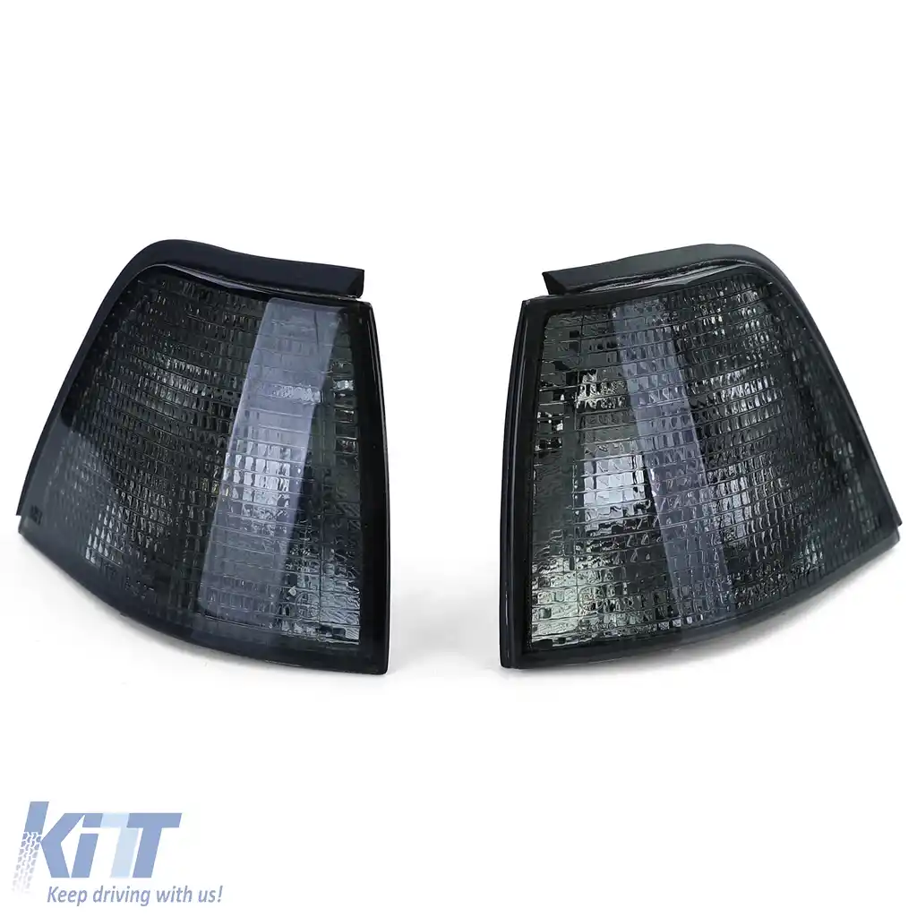 Indicator fum negru pereche potrivit pentru BMW Seria 3 E36 Sedan Touring Compact 90-98-image-6195537