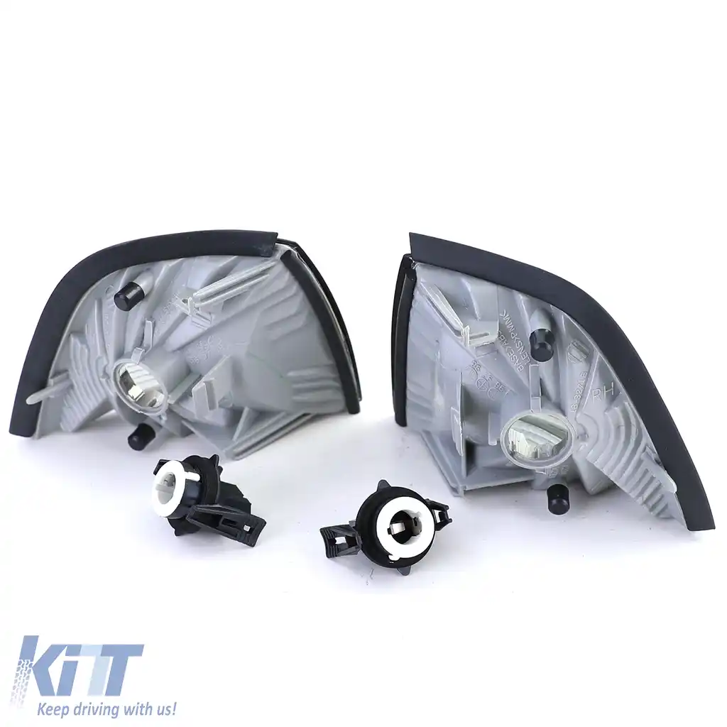 Indicator fum negru pereche potrivit pentru BMW Seria 3 E36 Sedan Touring Compact 90-98-image-6195539