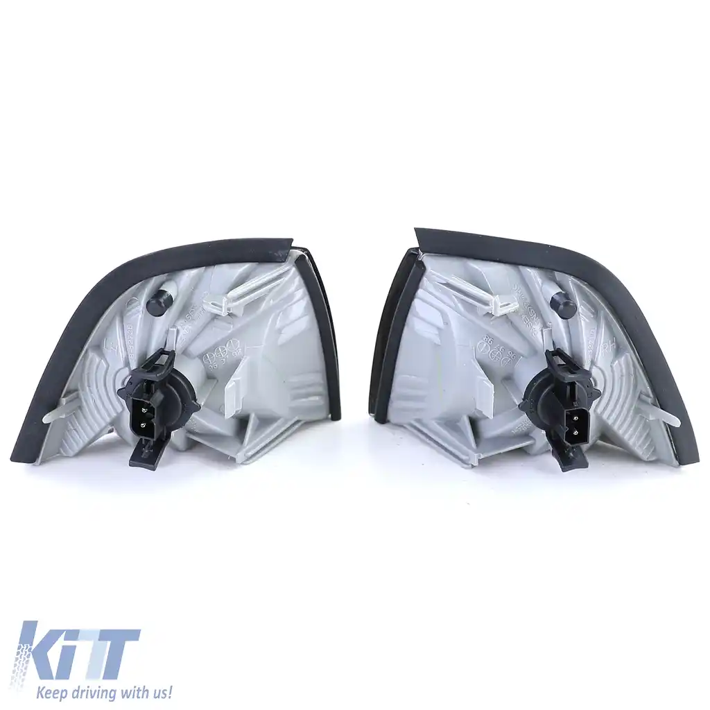 Indicator fum negru pereche potrivit pentru BMW Seria 3 E36 Sedan Touring Compact 90-98-image-6195540