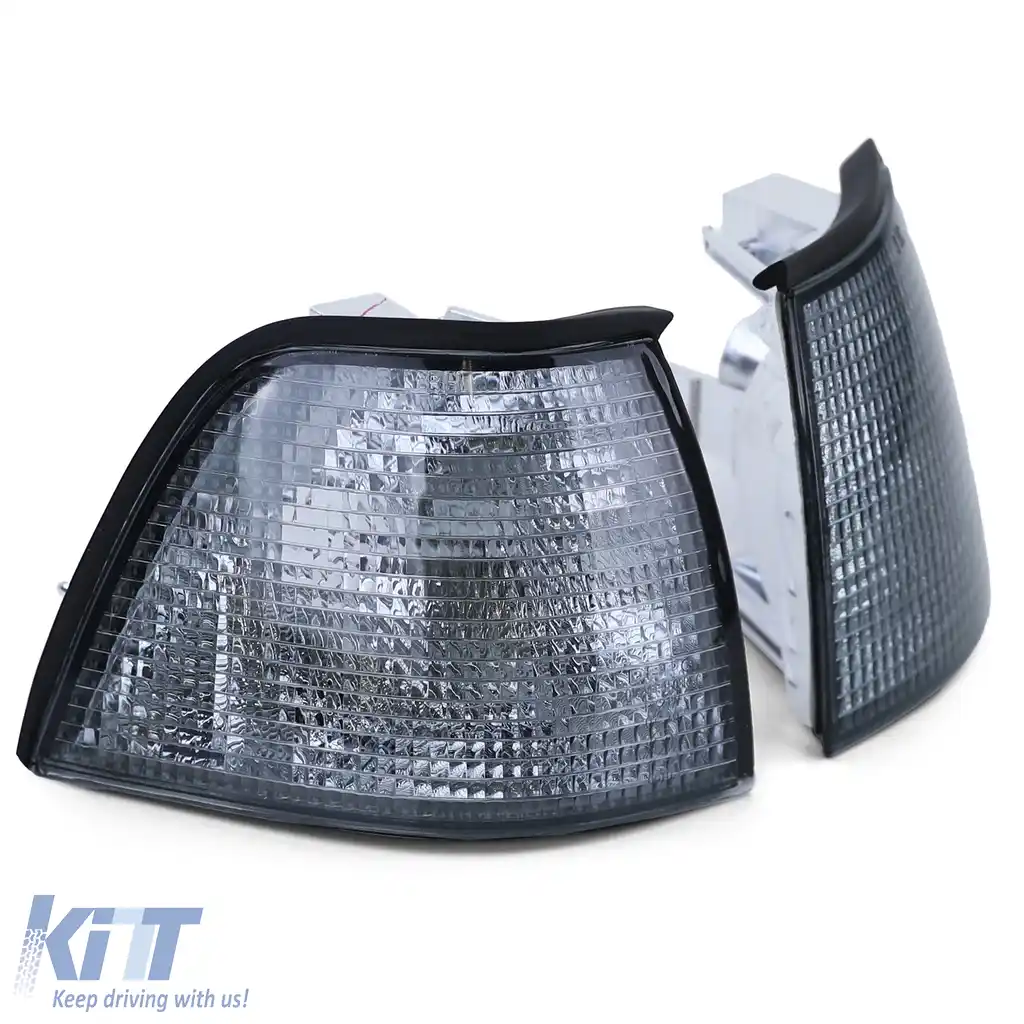 Indicator Fum Negru potrivit pentru BMW Seria 3 E36 Sedan Touring Compact 90-99-image-6209406