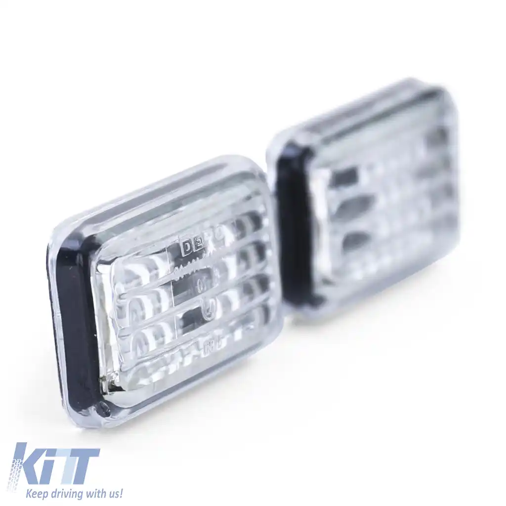 Indicator lateral din sticlă clară cu crom, potrivit pentru Porsche 911 924 944 964 993-image-6209352