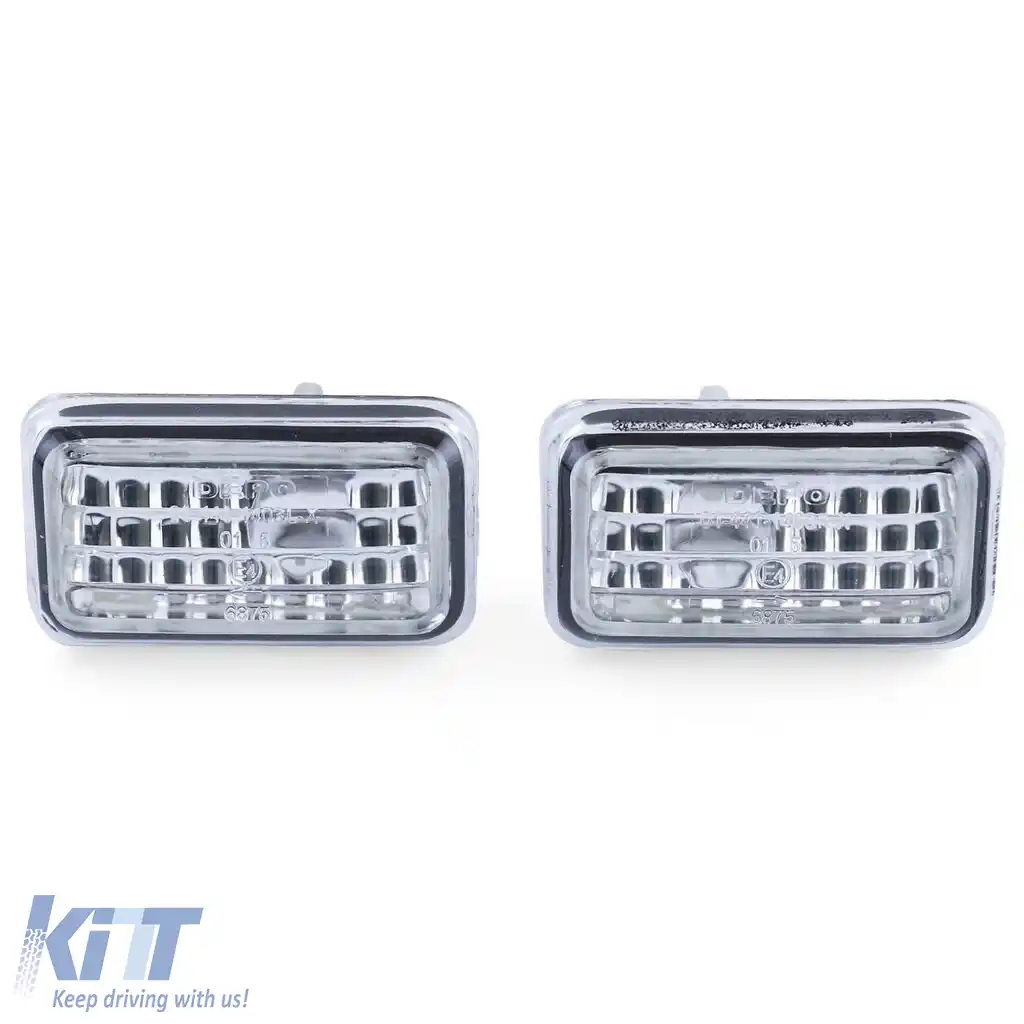 Indicator lateral din sticlă clară cu crom, potrivit pentru Porsche 911 924 944 964 993-image-6209353