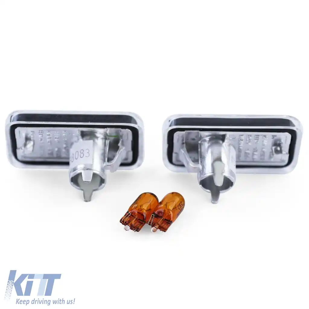 Indicator lateral din sticlă clară cu crom, potrivit pentru Porsche 911 924 944 964 993-image-6209354