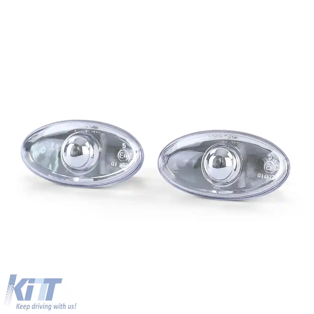 Indicator lateral din sticlă clară cu crom, potrivit pentru Peugeot 107 206 SW CC 307 407 607 și Toyota Aygo-image-6209505