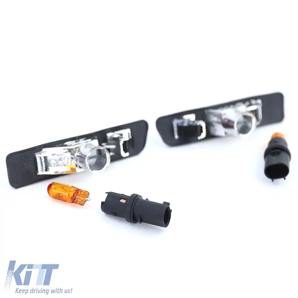 Indicator lateral din sticlă clară cu fum negru, cristal, potrivit pentru BMW Seria 3 E36 X5 E53-image-6209480