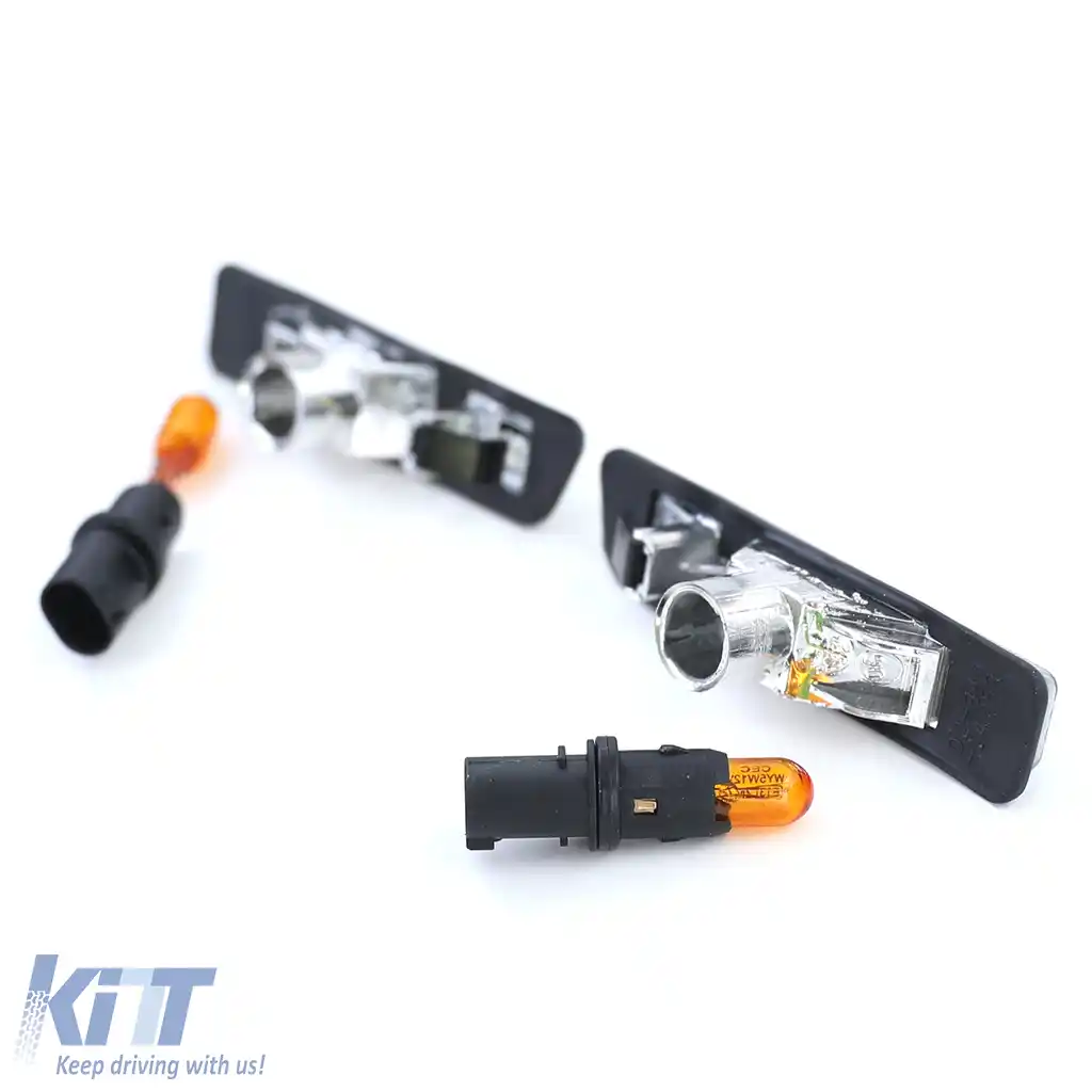 Indicator lateral din sticlă clară cu fum negru, cristal, potrivit pentru BMW Seria 3 E36 X5 E53-image-6209481