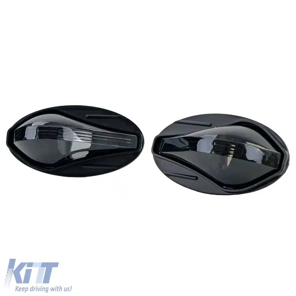 Indicator lateral din sticlă clară negru, potrivit pentru Peugeot 107 206 SW CC 307 407 607, Toyota Aygo-image-6209453