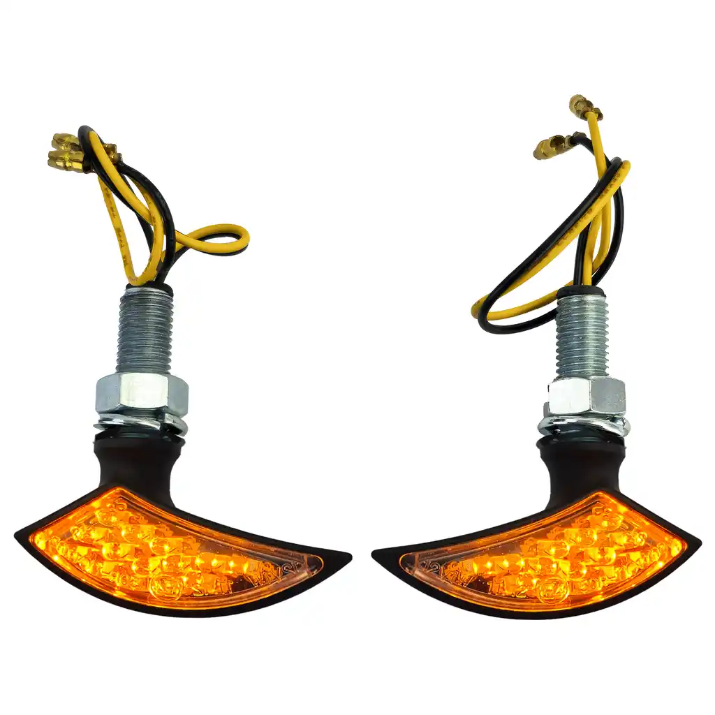 Indicator LED Mini pentru motocicletă Blade Custom Mini Indicator Negru cu E-Mark