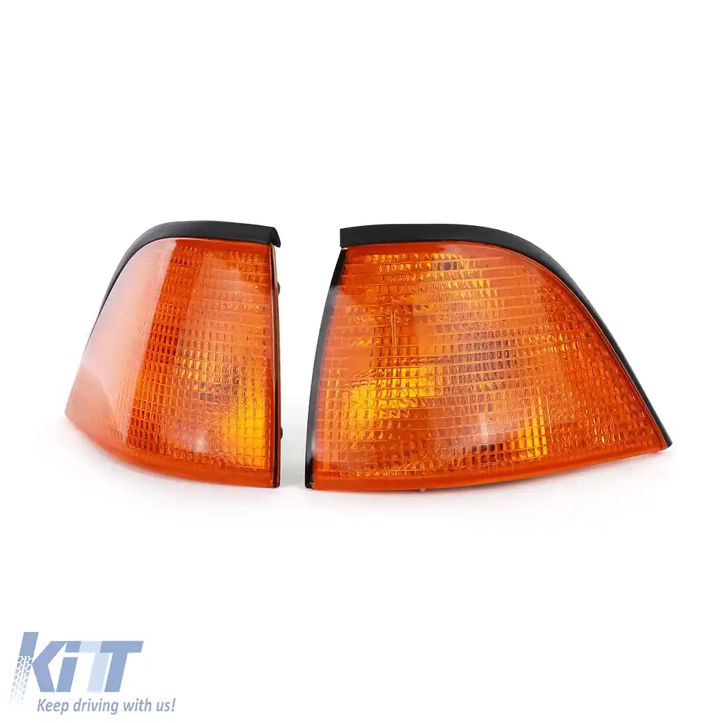Indicator portocalie pereche dreapta stanga potrivit pentru BMW Seria 3 E36 Coupe Cabriolet 92-99-image-6191521