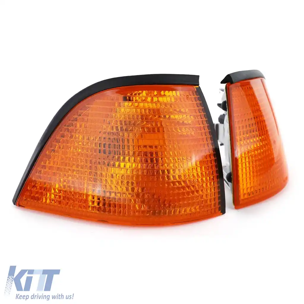 Indicator portocalie pereche dreapta stanga potrivit pentru BMW Seria 3 E36 Coupe Cabriolet 92-99-image-6191522