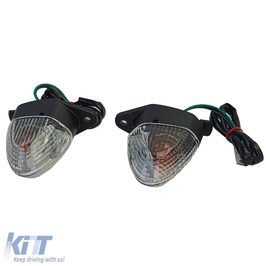 Indicatori de carenaj pentru motocicletă cu lentilă clară, spate, potriviți pentru Kawasaki cu marcaj E