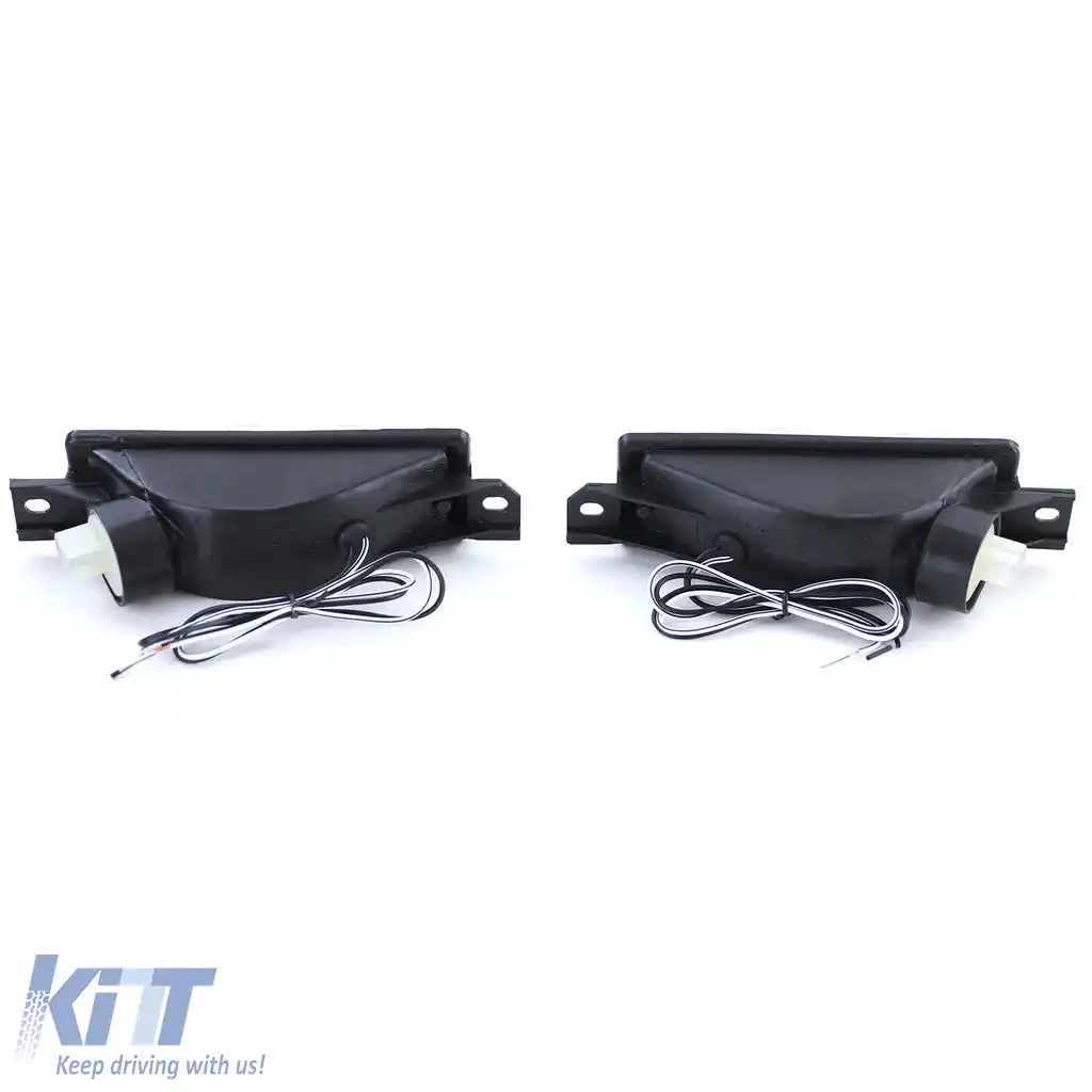 Indicatori din sticlă clară albi cu lumină de parcare și becuri, potrivite pentru BMW Seria 3 E30 1987-1993-image-6193458