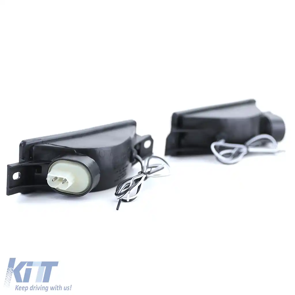 Indicatori din sticlă clară albi cu lumină de parcare și becuri, potrivite pentru BMW Seria 3 E30 1987-1993-image-6193459