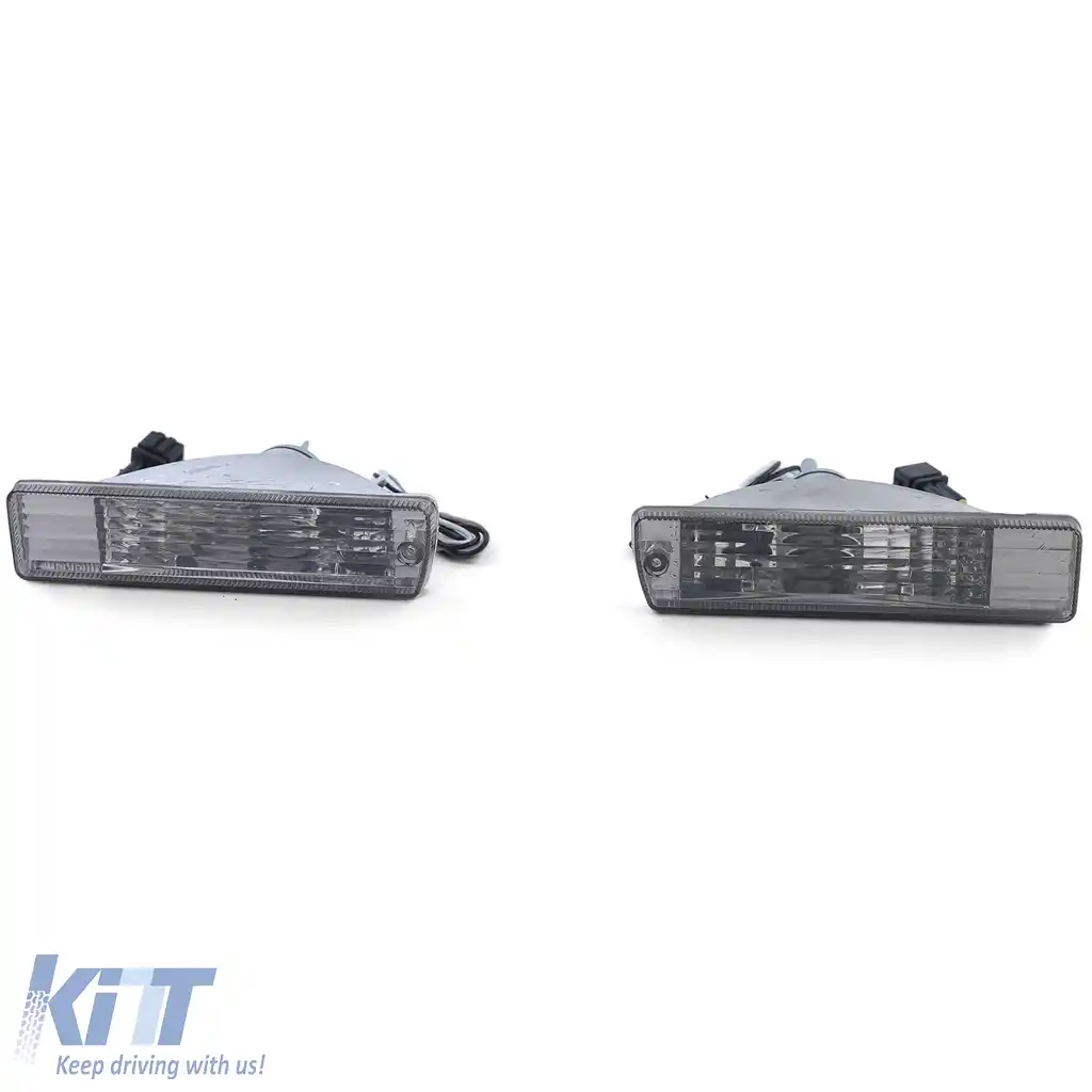Indicatori din sticlă clară fumurii cu lumină de parcare, potriviți pentru VW Golf 2 GL 89-92-image-6194245