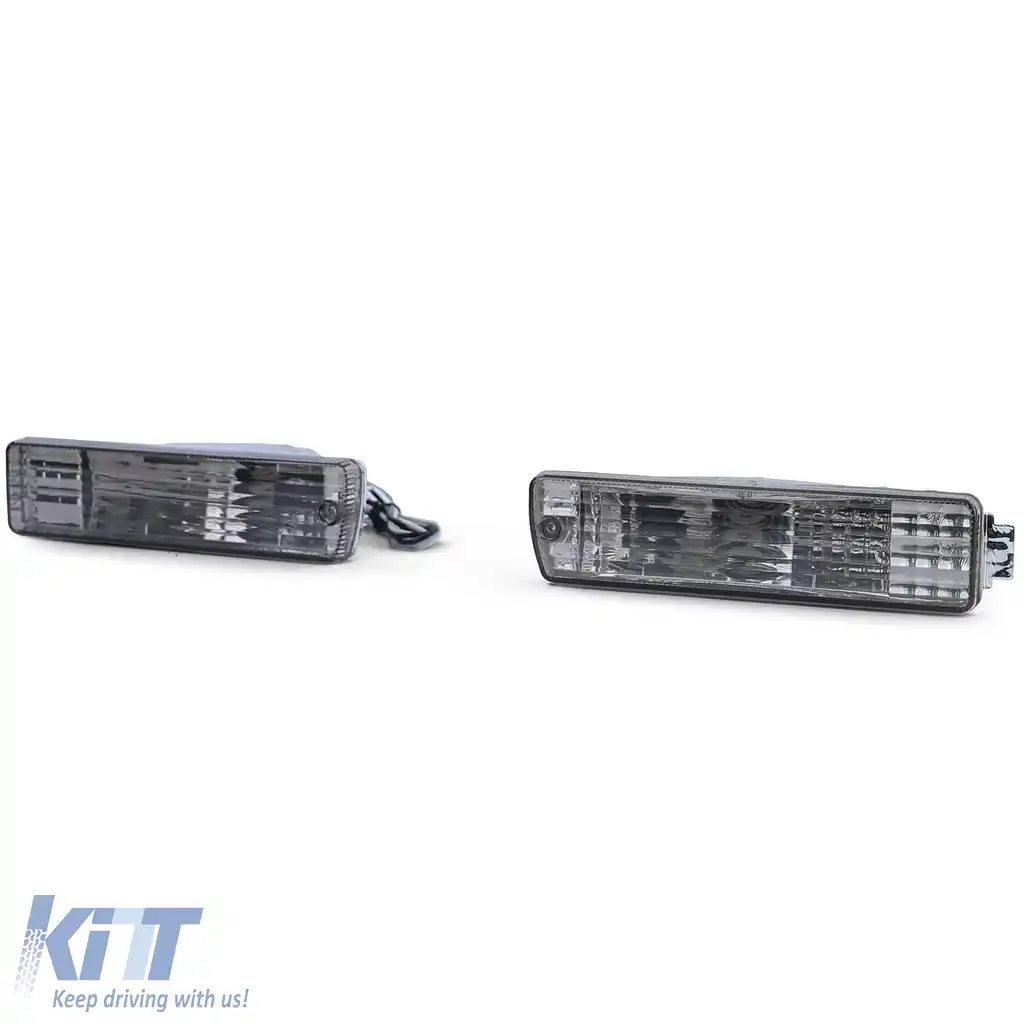 Indicatori din sticlă clară fumurii cu lumină de parcare, potriviți pentru VW Golf 2 GL 89-92-image-6194247