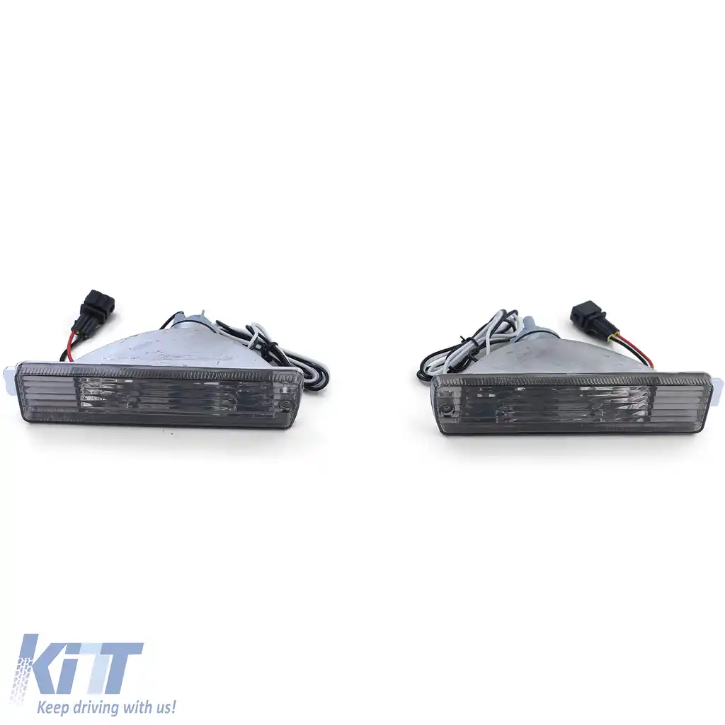 Indicatori din sticlă clară fumurii cu lumină de parcare, potriviți pentru VW Golf 2 GL 89-92-image-6194248