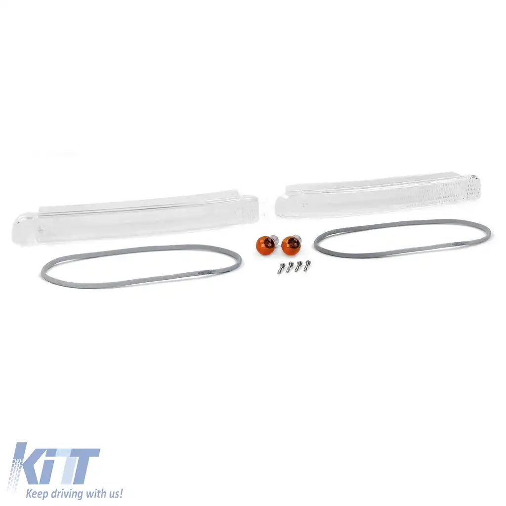 Indicatori frontali albi cu garnituri potrivite pentru Porsche 944 87-91 inclusiv S2 Turbo Cabrio-image-6193510