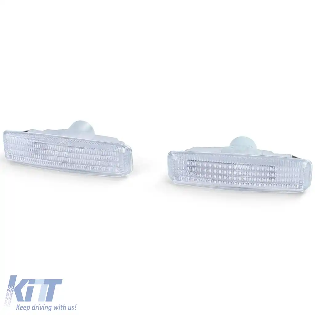Indicatori laterali albi pereche potriviți pentru BMW Seria 5 E39 Sedan Touring 95-03-image-6191408
