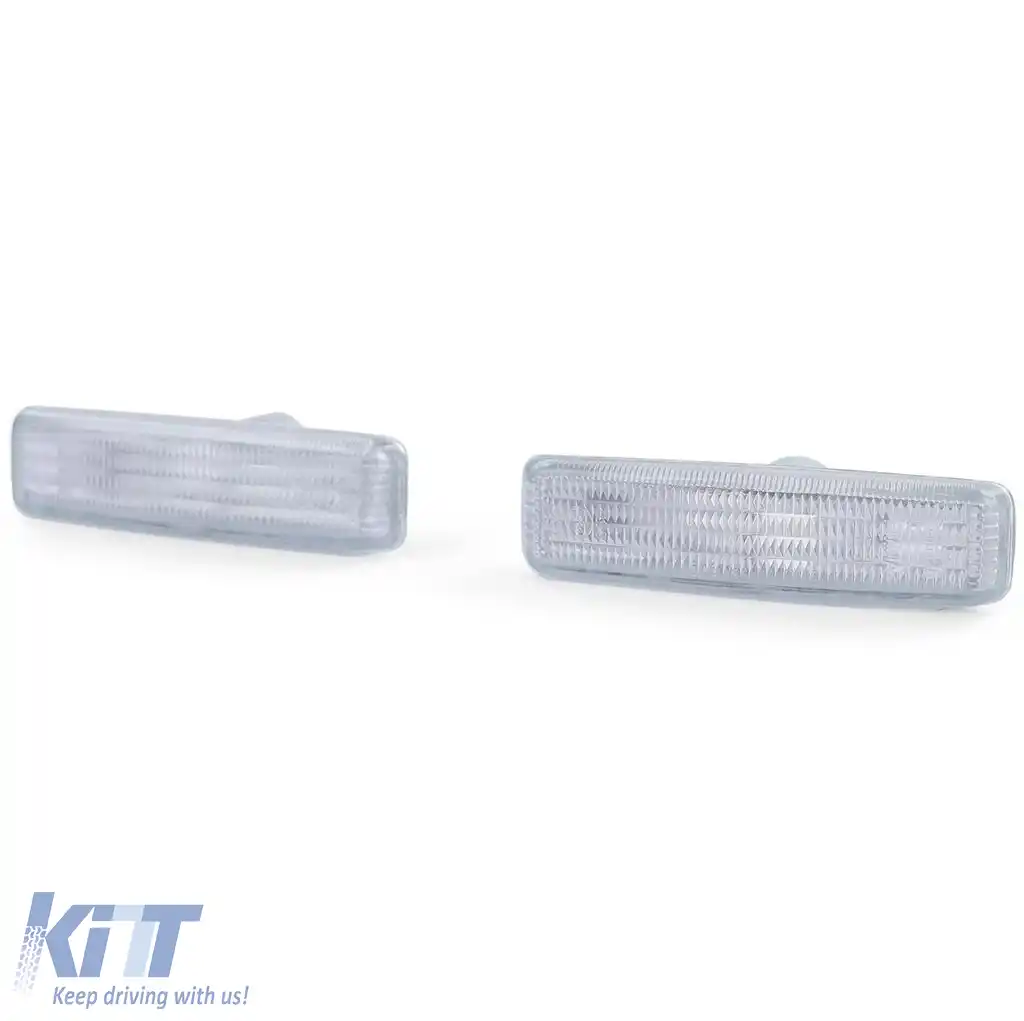 Indicatori laterali albi pereche potriviți pentru BMW Seria 5 E39 Sedan Touring 95-03-image-6191410