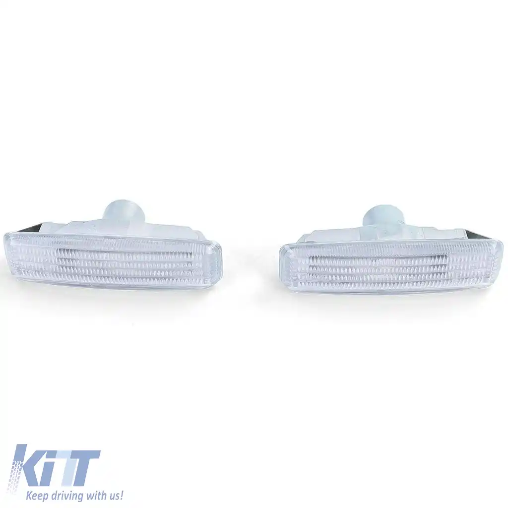 Indicatori laterali albi pereche potriviți pentru BMW Seria 5 E39 Sedan Touring 95-03-image-6191411