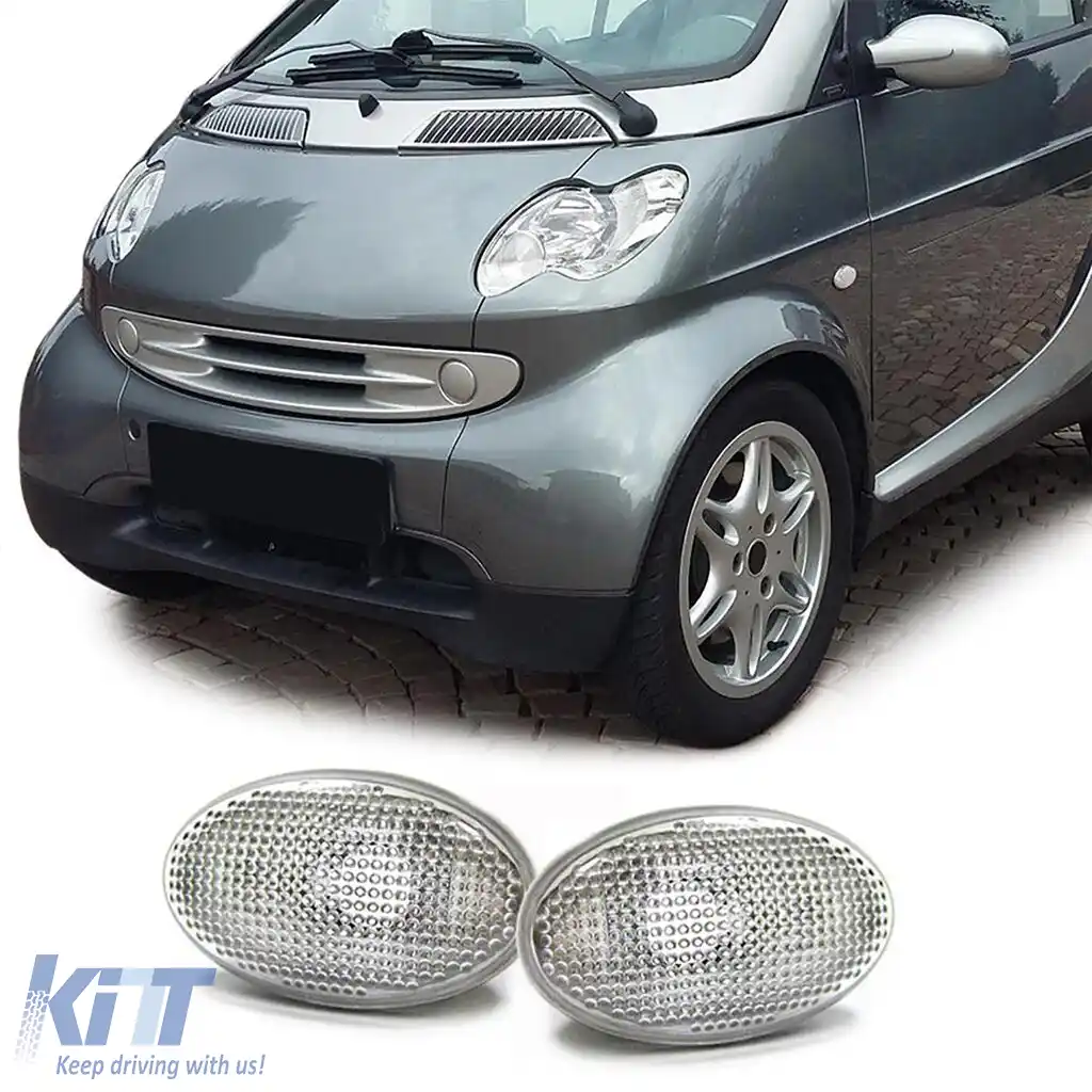 Indicatori laterali albi pereche potriviți pentru Mercedes A-Class W168 97-04 Smart 450