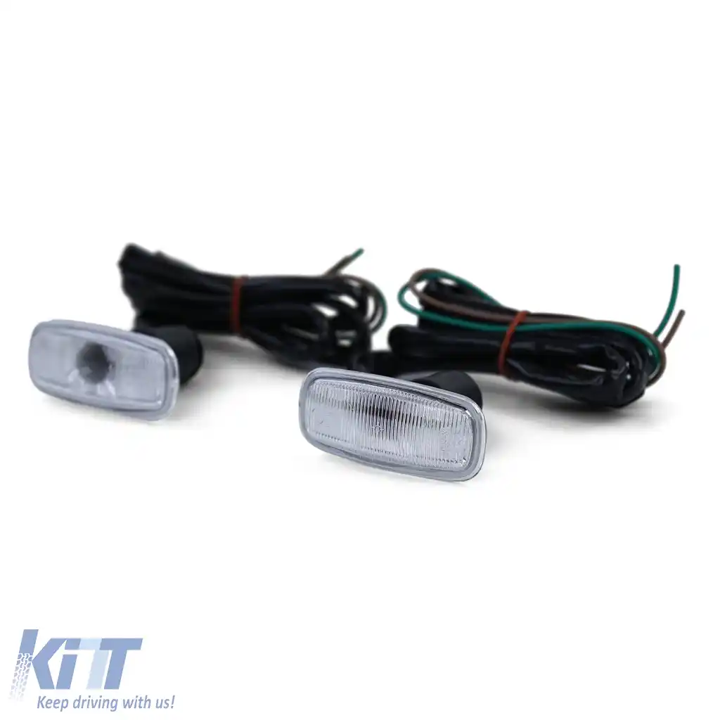 Indicatori laterali albi, pereche, potriviți pentru Audi A8 4G, A4 8D2, A3 8L, A6 C5, TT 8N, A2-image-6277657