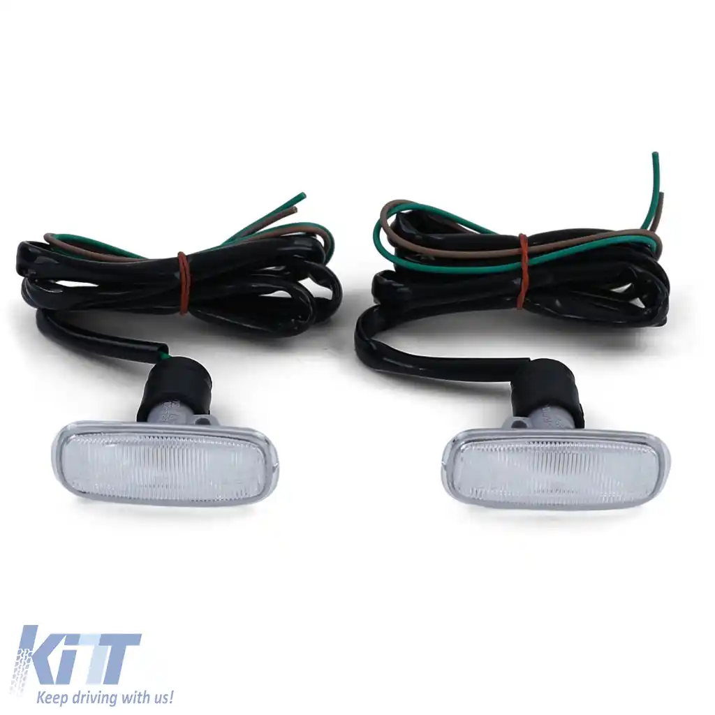 Indicatori laterali albi, pereche, potriviți pentru Audi A8 4G, A4 8D2, A3 8L, A6 C5, TT 8N, A2-image-6277659