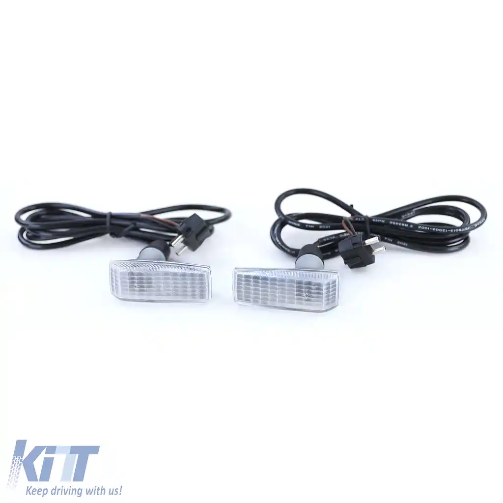 Indicatori laterali albi pereche potrivite pentru Mercedes C-Class W202 SL R129 W140 190 W201-image-6192914