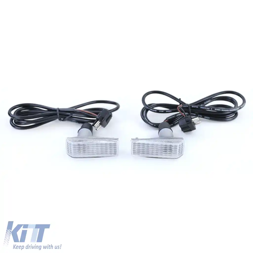 Indicatori laterali albi pereche potrivite pentru Mercedes C-Class W202 SL R129 W140 190 W201-image-6192917