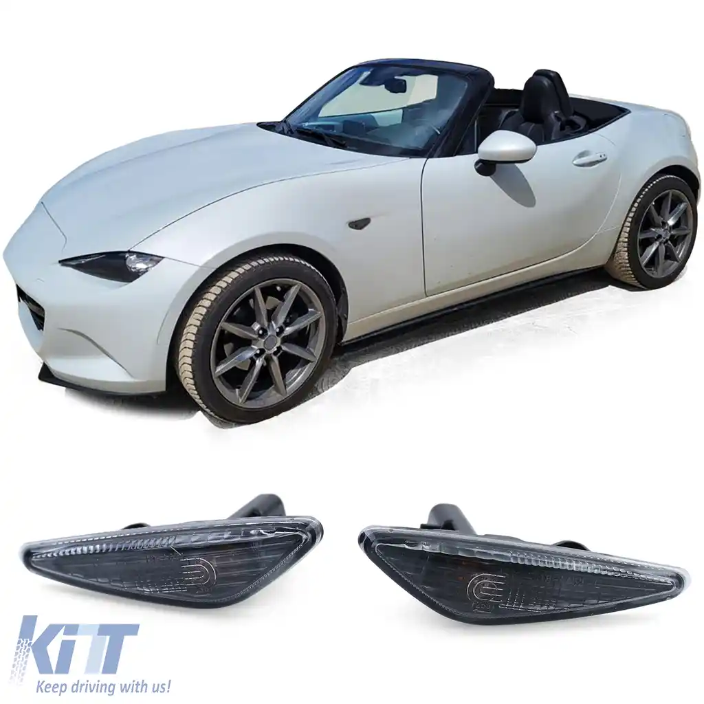 Indicatori laterali Black Smoke potriviți pentru Mazda 5 CW 10-13 6 GH 07-13 MX5 ND RX8