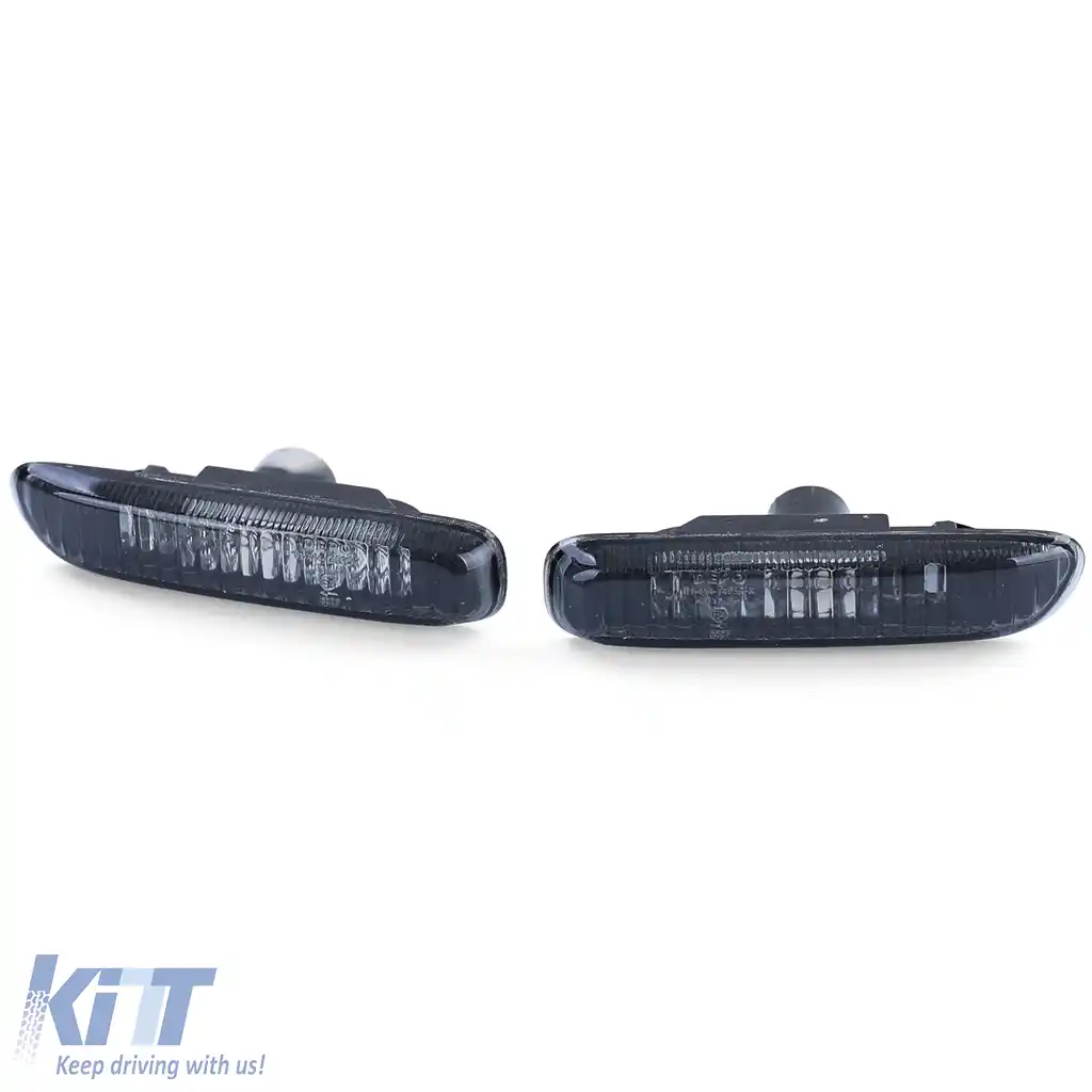 Indicatori laterali din sticlă clară cu fum negru, pereche, potriviți pentru BMW Seria 3 E46 98-03-image-6190815