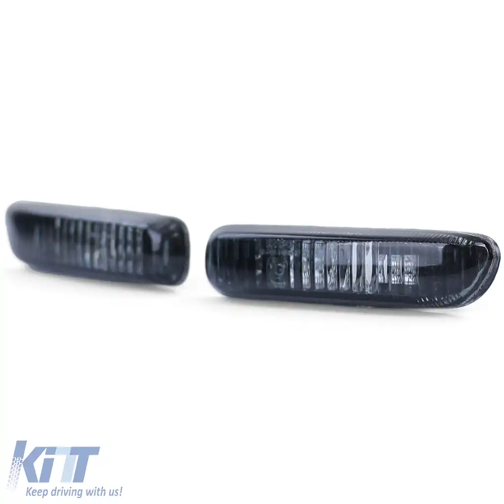 Indicatori laterali din sticlă clară cu fum negru, pereche, potriviți pentru BMW Seria 3 E46 98-03-image-6190816