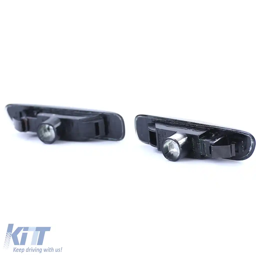 Indicatori laterali din sticlă clară cu fum negru, pereche, potriviți pentru BMW Seria 3 E46 98-03-image-6190821