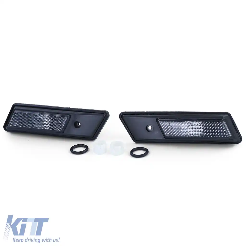 Indicatori laterali fumuriu negru pereche potriviți pentru BMW Seria 3 E36 90-96 + Seria 5 E34 88-95-image-6210591