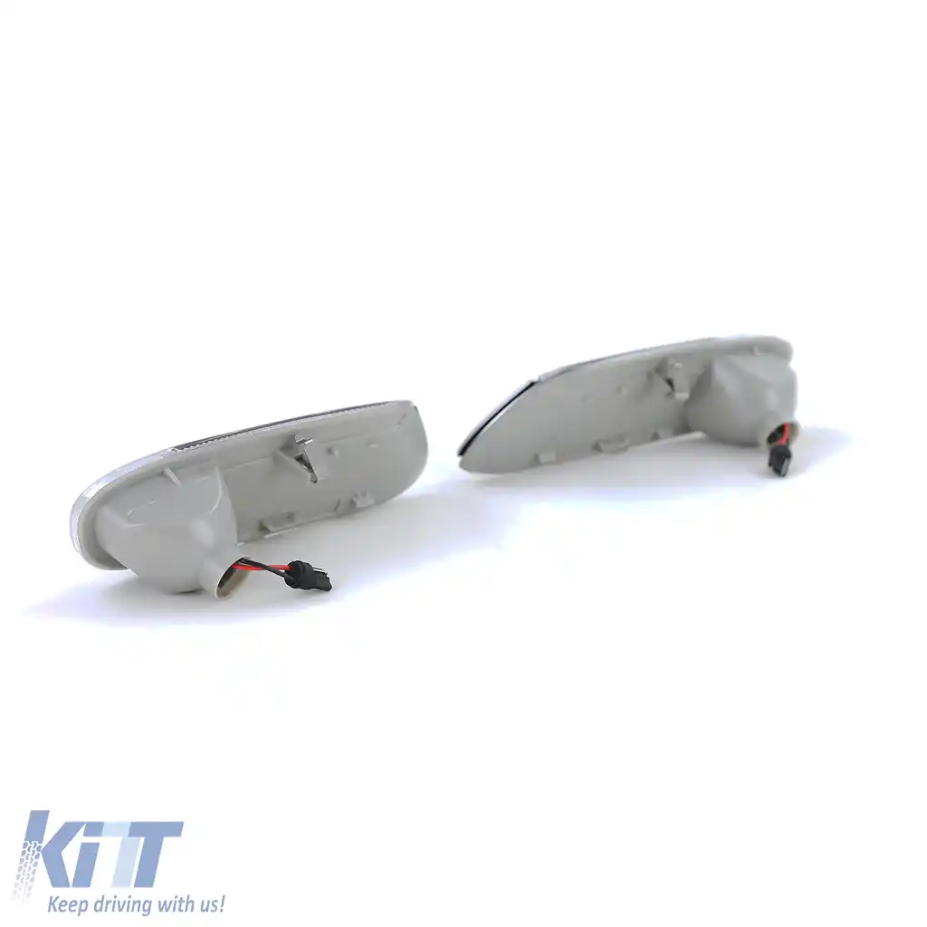 Indicatori laterali LED argintii negri, potriviți pentru Mini One Cooper S F55 F56 F57 2014-2021-image-6196359