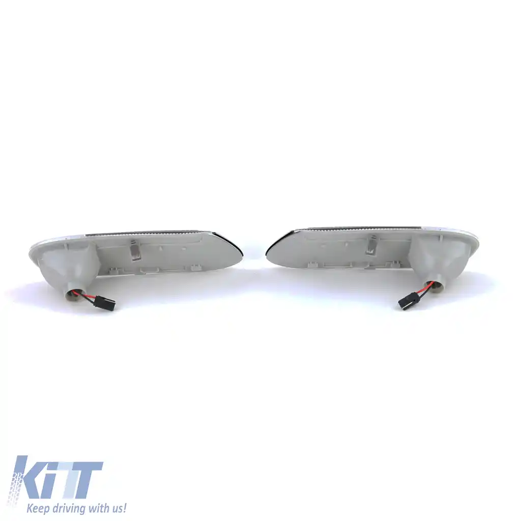 Indicatori laterali LED argintii negri, potriviți pentru Mini One Cooper S F55 F56 F57 2014-2021-image-6196360